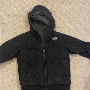 The North Face Black Puffer Jacket with Hood reversible size small